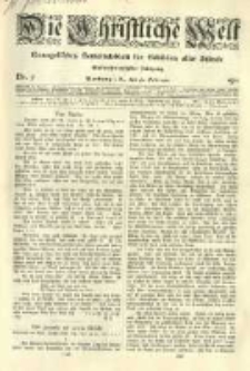 Die Christliche Welt: evangelisches Gemeindeblatt für Gebildete aller Stände. 1911.02.16 Jg.25 Nr.7