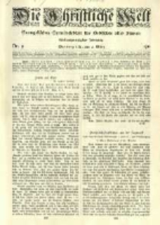 Die Christliche Welt: evangelisches Gemeindeblatt für Gebildete aller Stände. 1911.03.02 Jg.25 Nr.9
