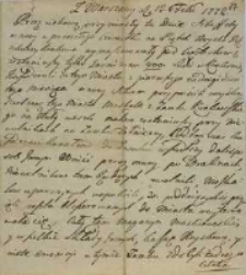 Z Warszawy 13.02.1772