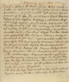 Z Warszawy 22.10.1772