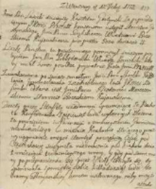 Z Warszawy 12.02.1772