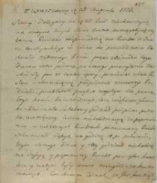 Z Warszawy 25.08.1773