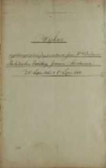 Wykaz wypłaconych pieniędzy na rachunek Jasnie Wielmożnych Dziedziców z Dochodów lasu Zwolskiego, Granowa i Trzebawia od 1o lipca 1863 do 1o lipca 1864