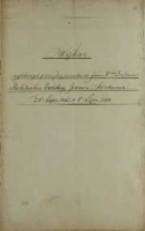 Wykaz wypłaconych pieniędzy na rachunek Jasnie Wielmożnych Dziedziców z Dochodów lasu Zwolskiego, Granowa i Trzebawia od 1o lipca 1863 do 1o lipca 1864
