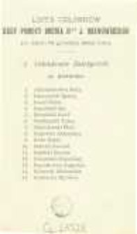 Lista Członków Kasy Pomocy Imienia D-ra J. Mianowskiego po dzień 31 grudnia 1902 roku