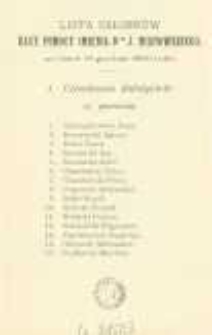 Lista Członków Kasy Pomocy Imienia D-ra J. Mianowskiego po dzień 31 grudnia 1903 roku