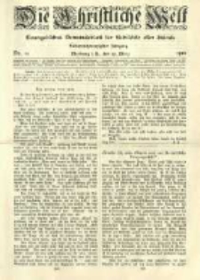 Die Christliche Welt: evangelisches Gemeindeblatt für Gebildete aller Stände. 1913.03.27 Jg.27 Nr.13