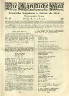 Die Christliche Welt: evangelisches Gemeindeblatt f&uuml;r Gebildete aller St&auml;nde. 1913.11.27 Jg.27 Nr.48