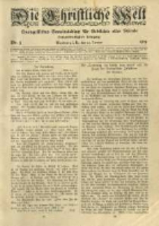Die Christliche Welt: evangelisches Gemeindeblatt für Gebildete aller Stände. 1919.01.30 Jg.33 Nr.5