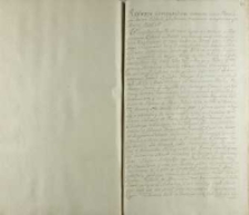 Reflexye Compendiose zebrane circa Privilegia Koron[atów?] Polskich, ad statum praesentem uczynione, 01.03.1735