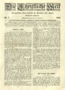 Die Christliche Welt: evangelisches Gemeindeblatt für Gebildete aller Stände. 1901.01.17 Jg.15 Nr.3