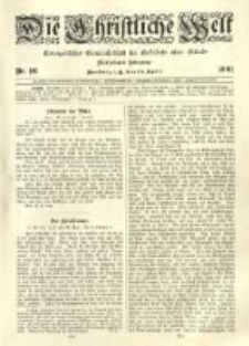 Die Christliche Welt: evangelisches Gemeindeblatt für Gebildete aller Stände. 1901.04.18 Jg.15 Nr.16