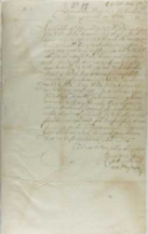 List Janusza X. Ostroroga do Piotra Tylickiego podkanclerza koronnego, z Konstantynowa 19.02.1604