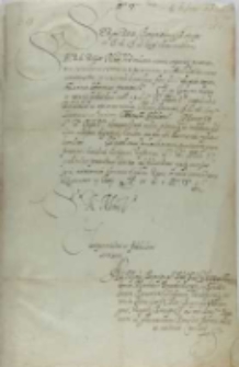 List Konsyliarzow rządzących Księstwem Pruskim do króla Zygmunta III, z Królewica 06.06.1600