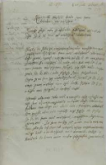 List Andrzeja Opalińskiego do króla Zygmunta III, z Radlina 25.06.1601