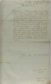 List Stanisława Warszyckiego kasztelana warszawskiego do krola Zygmunta III, z Niedziałki 08.01.1602