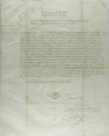 List Simeona Mohyły do króla Zygmunta III, z obozu nad Krasnym Targiem 09.09.1602