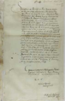 List Krystiana biskupa mündeńskiego do króla Zygmunat III, z Peterhagen 08.01.1603