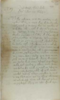 List Michała z Konopatu podkomorzego chełmińskiego do króla Zygmunta III