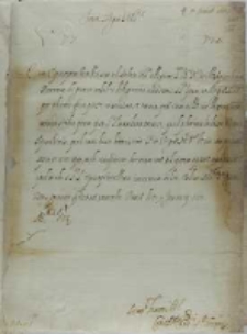 List kardynała Cintiusa do króla Zygmunta III, z Rzymu 10.01.1604