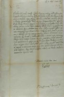 List Elżbiety królowej Hiszpanii do króla Zygmunta III, z Madrytu 12.10.1623