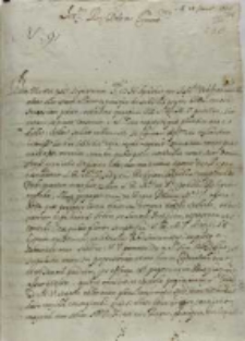 List kardynała de Torres do króla Zygmunta III, z Rzymu 28.01.1624