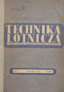 Technika Lotnicza: organ Związku Polskich Inżynierów Lotniczych 1939.01 R.2(7) Nr1