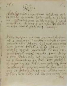 Relacia o batalij miedzy woyskami rossyiskimi pod komendą generała leitnanta X. Galiczyna a szwedzkiemi pod komendą generała Arnfelda będoncey w Finlandyey blisko miasta Waza pode wsią Lapolą