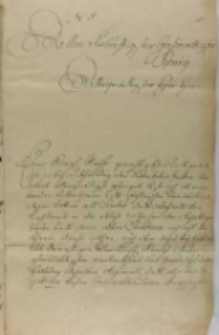 Prośba oryginalna Ja: Wik: Graffa von Schlieben wdzica Inflant. do króla o starostwo grzybowskie po śmierci Radziwiłłówney wakuiące