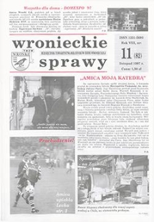 Wronieckie Sprawy 1997.11 R.8 Nr11(82)