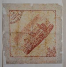 Serwetka papierowa wykonana dla upamiętnienia jubileuszu 50-lecia pracy Józefa Ignacego Kraszewskiego