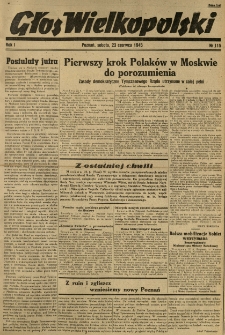 Głos Wielkopolski. 1945.06.23 R.1 nr115