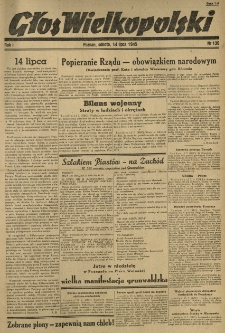 Głos Wielkopolski. 1945.07.14 R.1 nr136