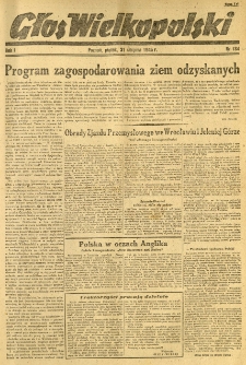 Głos Wielkopolski. 1945.08.31 R.1 nr184