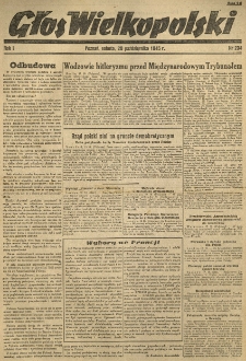 Głos Wielkopolski. 1945.10.20 R.1 nr234