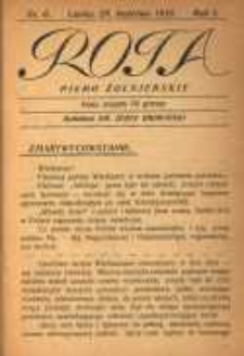 Rota: pismo żołnierskie 1919.04.20 R.1 Nr6