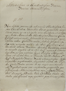 List Ferdynanda księcia Kurlandii do Jana Sebastiana Szembeka, 25.12.1709