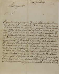 List Ferdynanda księcia Kurlandii do Jana Sebastiana Szembeka, Gdańsk 11.02.1711