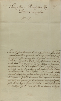 List Ferdynanda księcia Kurlandii do króla Augusta II, Gdańsk 20.11.1710