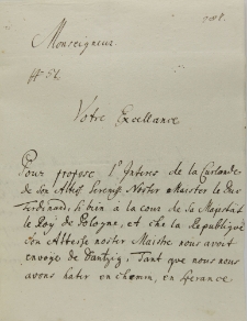 List Adama Kazimierza Kościuszki do króla Augusta II, 07.03.1713