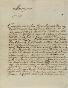 List Ferdynanda księcia Kurlandii do Jana Sebastiana Szembeka, Gdańsk 30.01.1712