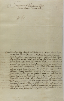 List Ferdynanda księcia Kurlandii do króla Augusta II, Gdańsk 18.05.1712