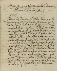 List Ferdynanda księcia Kurlandii do Jana Sebastiana Szembeka, Gdańsk 23.09.1713