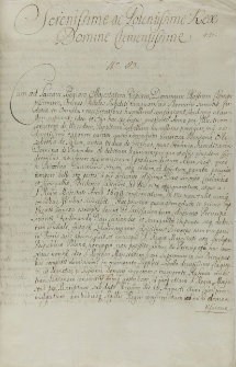 List Karola Fryderyka Fercksa do króla Augusta II, 20.12.1714