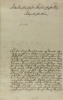 List Ferdynanda księcia Kurlandii do króla Augusta II, Gdańsk 02.02.1715