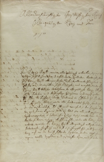List Jana Ernesta Rönne starosty kurlandzkiego do króla Augusta II, Warszawa 19.05.1715