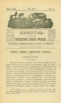Miesięcznik Galicyjskiego Towarzystwa Ochrony Zwierząt. 1895 R.19 Nr5