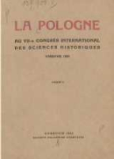 La Pologne: au VII-e congrès international des sciences historiques, Varsovie 1933 Vol.2