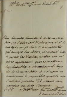 List Girolamo Grimaldiego arcybiskupa Edessy i nuncjusza apostolskiego w Polsce do Jana Sebastiana Szembeka, 07.02.1720