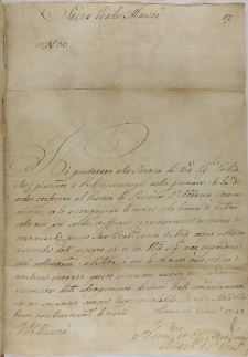 List kardynała Giovanniego Battisty Salerniego do Jana Sebastiana Szembeka, Rzym 30.01.1723